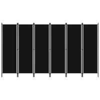 Paravento a 6 Pannelli Nero 300x180 cmcod mxl 96926