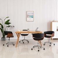 Sedie da Pranzo Girevoli 4 pz Nere in Similpelle 3054873