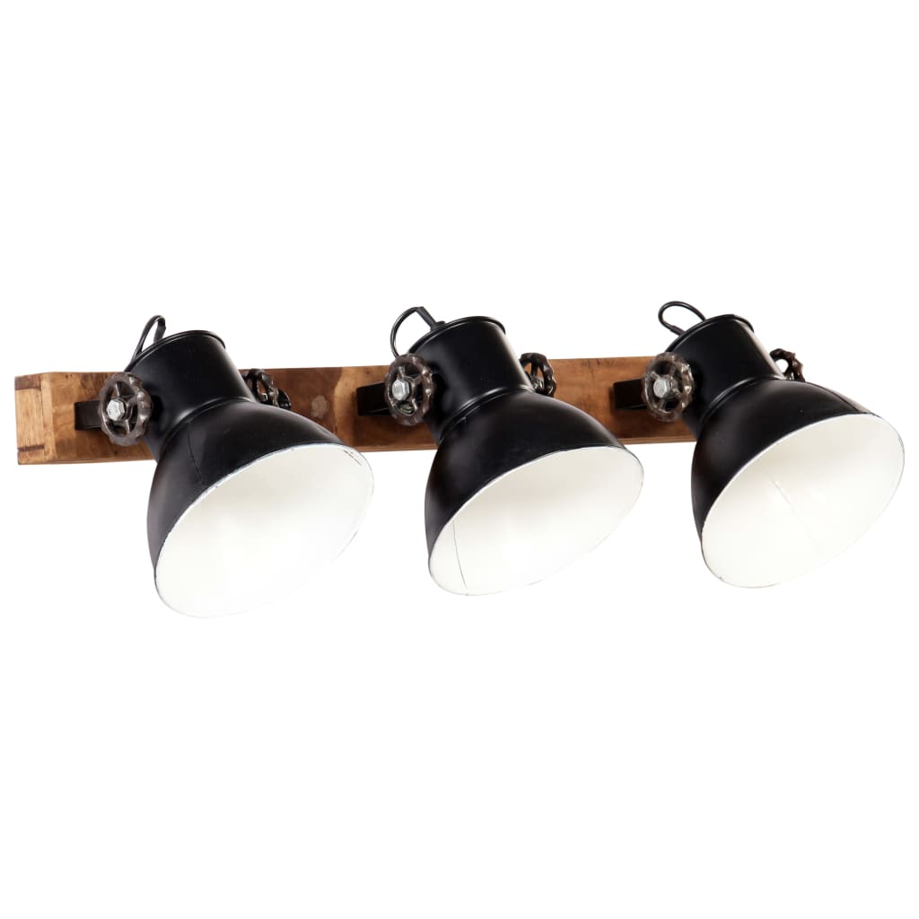 Lampada da Parete in Stile Industriale Nera 65x25 cm E27 320512