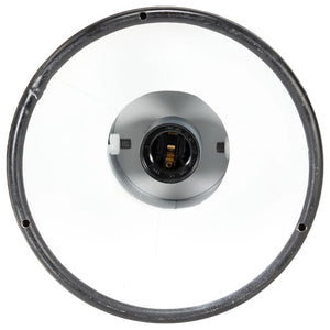 Lampada a Sospensione Industriale Nera E27 Legno di Mango 320523