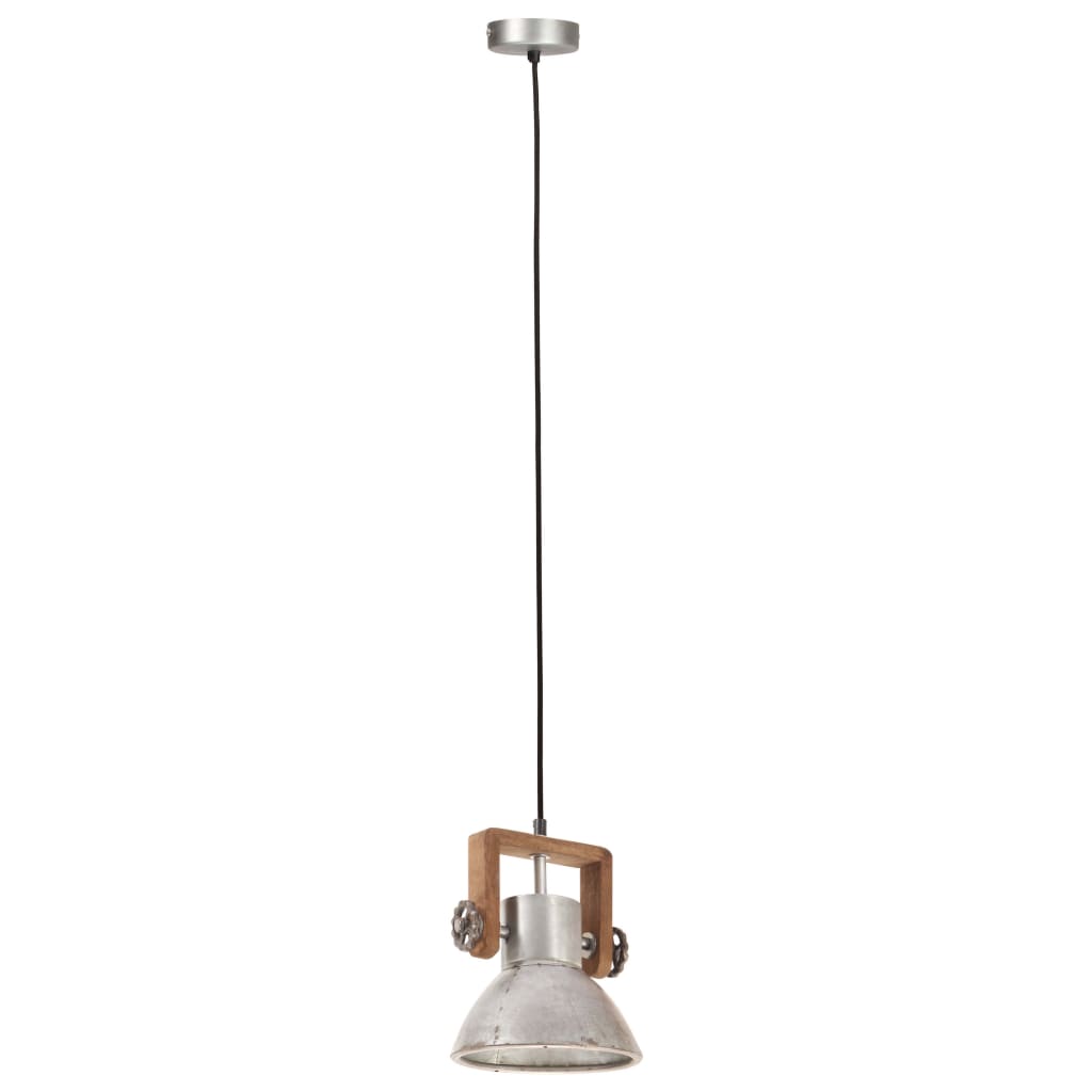 Lampada a Sospensione Industriale 25 W Argento Rotonda 19cm E27 320531