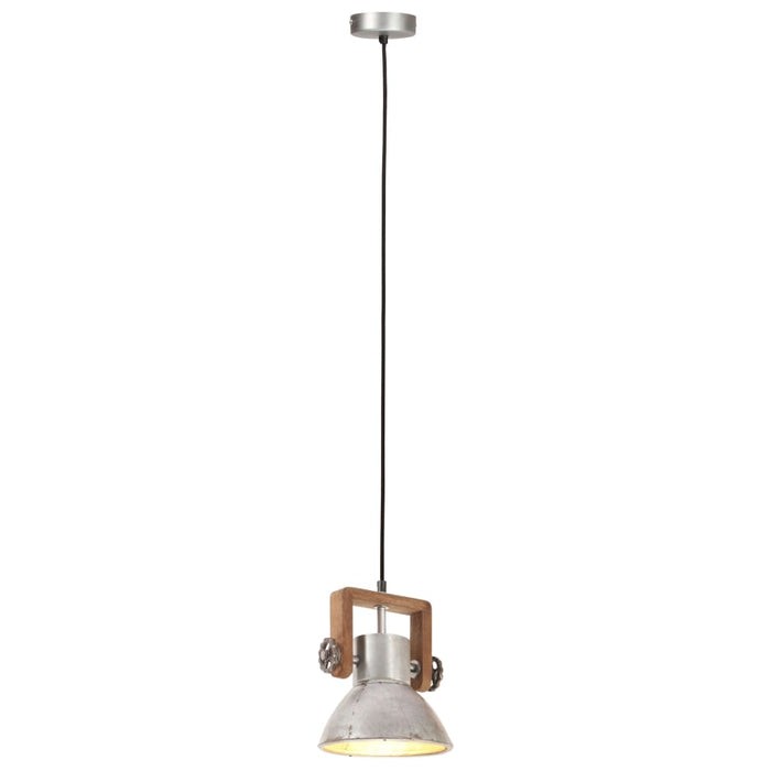 Lampada a Sospensione Industriale 25 W Argento Rotonda 19cm E27 320531