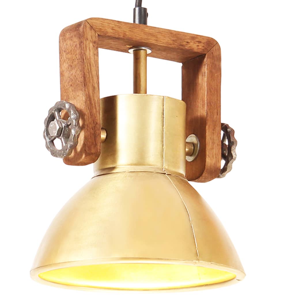 Lampada a Sospensione Industriale 25 W Ottone Rotonda 19 cm E27 320534