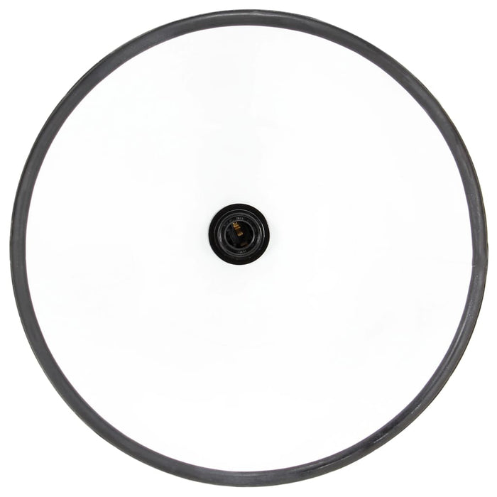 vidaXL Lampada a Sospensione Industriale 25 W Nera Rotonda 40 cm E27