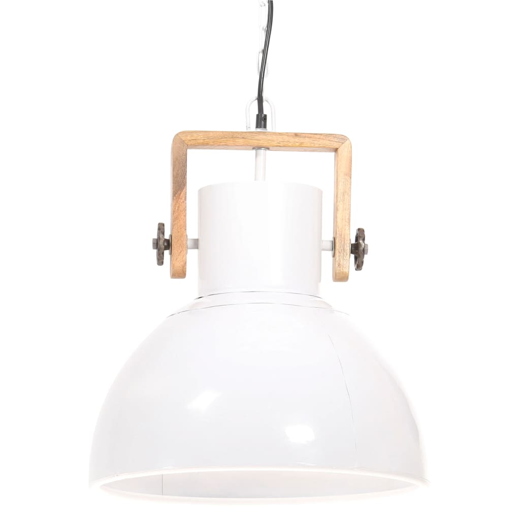 Lampada a Sospensione Industriale 25 W Bianca Rotonda 40 cm E27 320538
