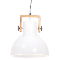 Lampada a Sospensione Industriale 25 W Bianca Rotonda 40 cm E27 320538