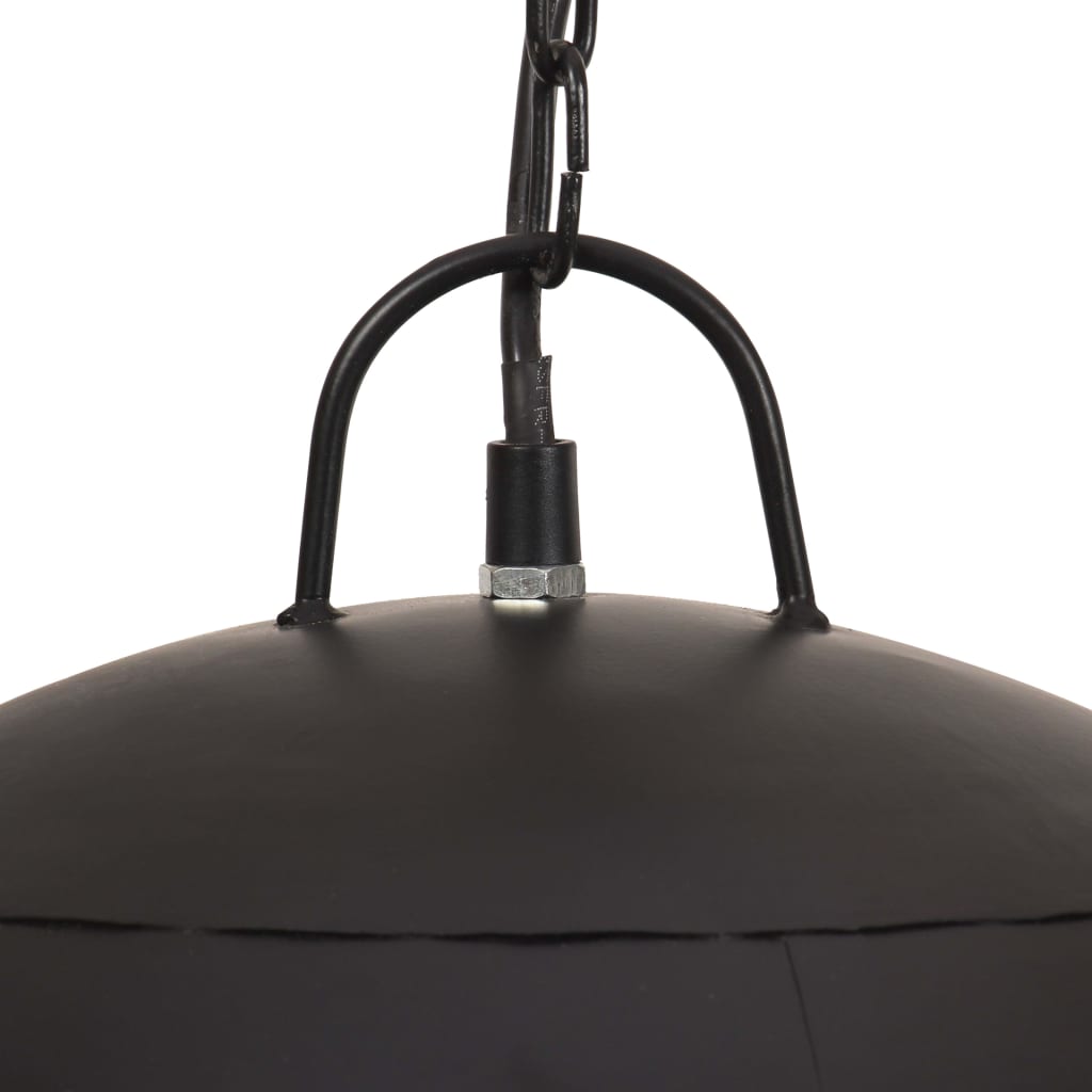 Lampada Industriale Vintage 25 W Nera Rotonda 40 cm E27 cod mxl 57975