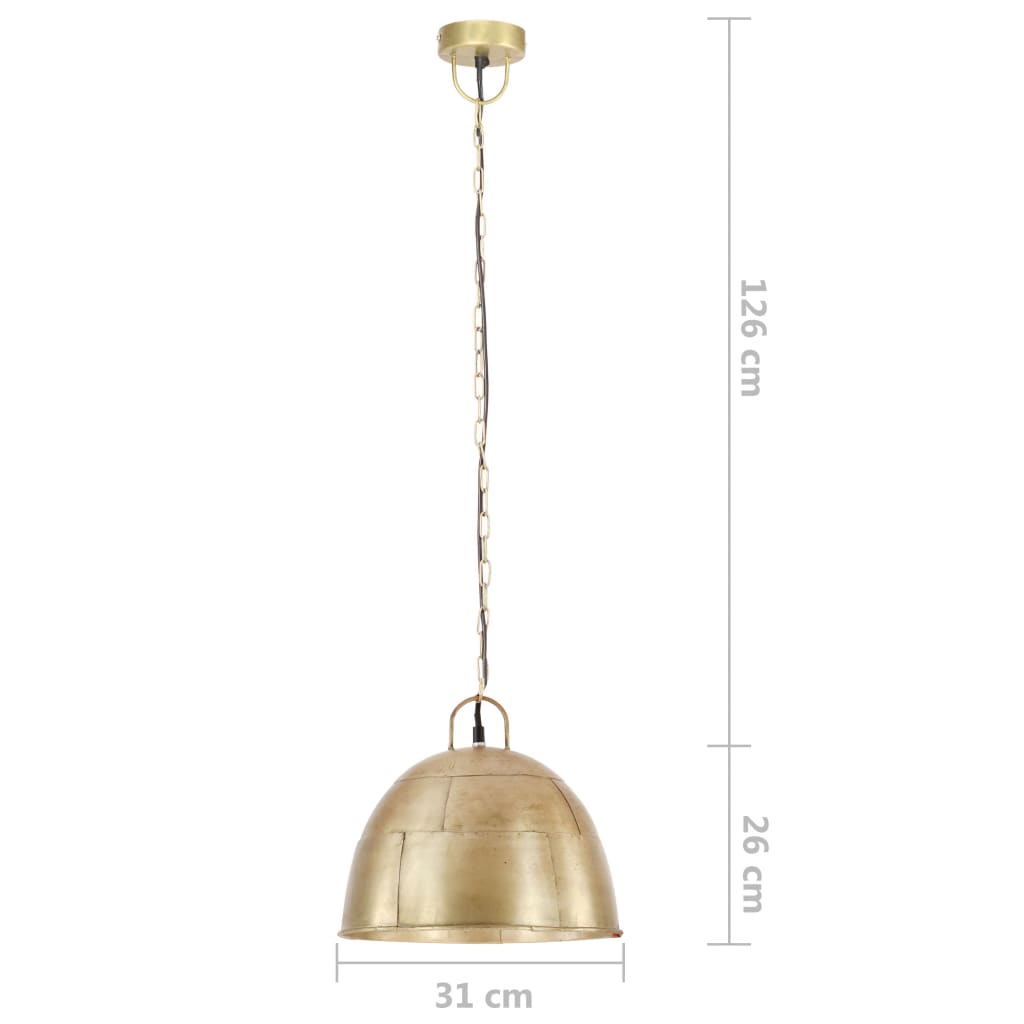 Lampada Industriale Vintage 25 W Ottone Rotonda 31 cm E27 320547