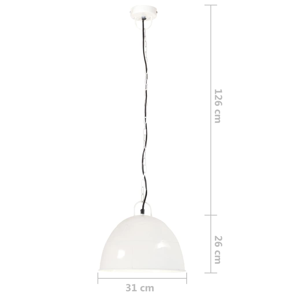 Lampada Industriale Vintage 25 W Bianca Rotonda 31 cm E27 cod mxl 70536