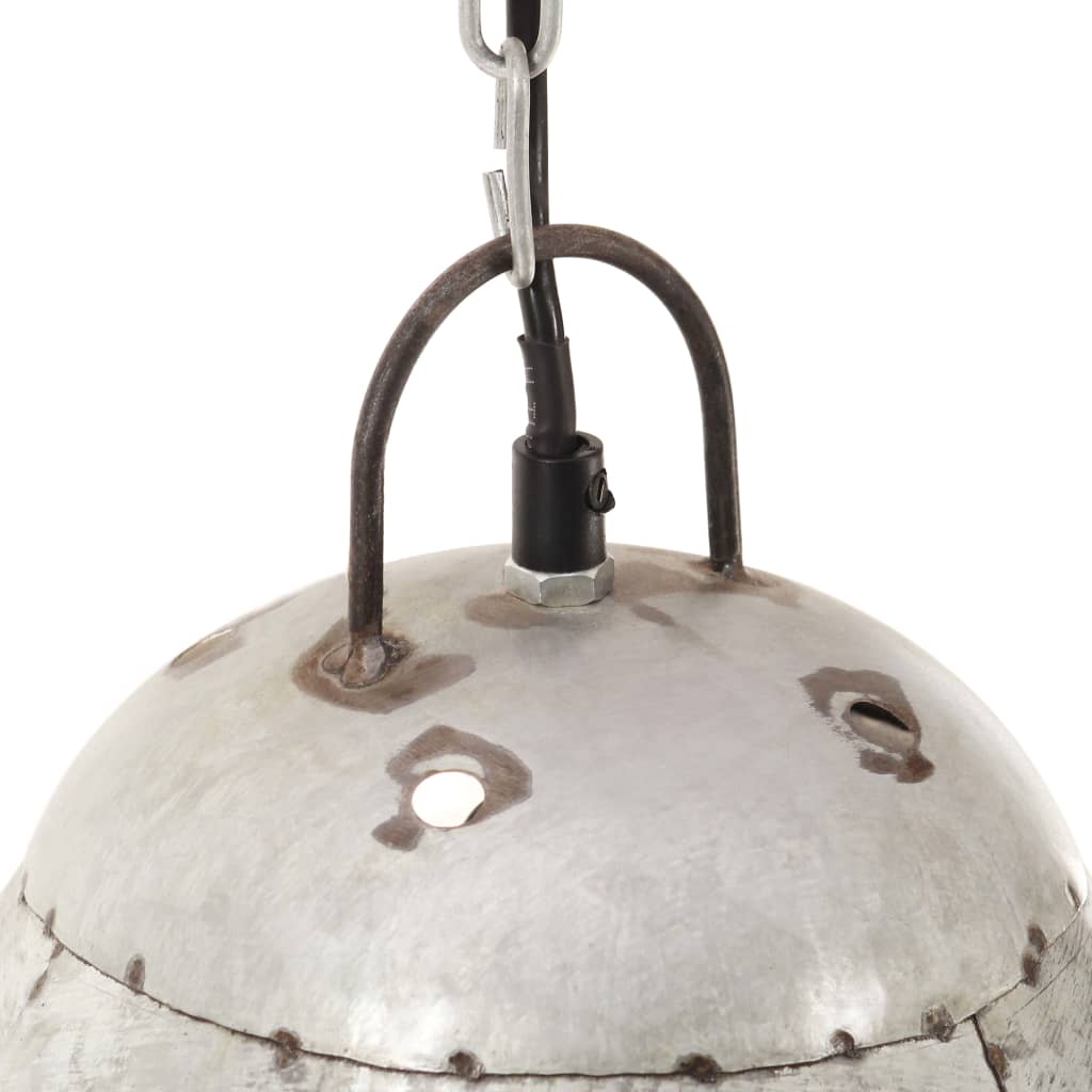 Lampada a Sospensione Industriale 25 W Argento Rotonda 32cm E27 320559