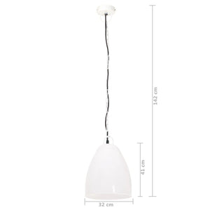 Lampada a Sospensione Industriale 25 W Bianca Rotonda 32 cm E27 320562