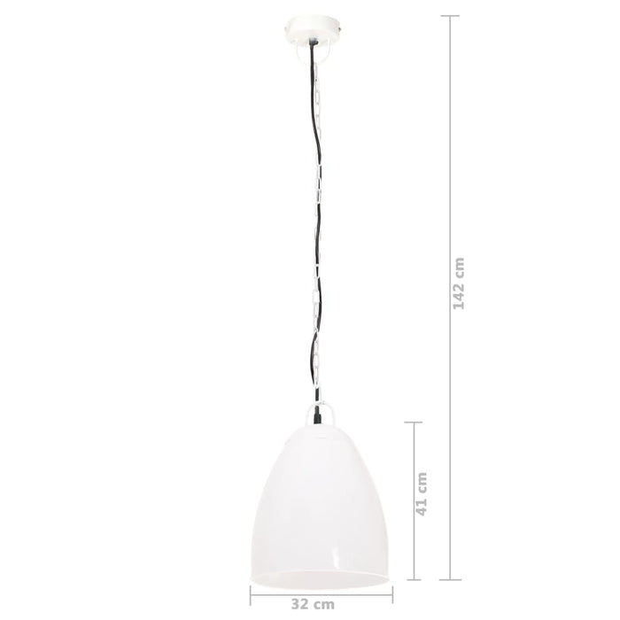 Lampada a Sospensione Industriale 25 W Bianca Rotonda 32 cm E27 320562