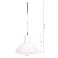 Lampada a Sospensione 25 W Bianca Rotonda 48 cm E27 320566