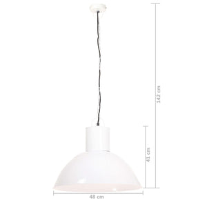 Lampada a Sospensione 25 W Bianca Rotonda 48 cm E27 320566