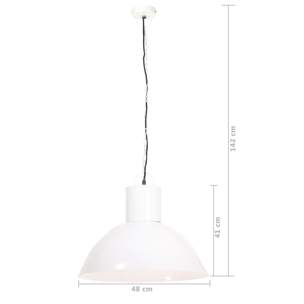 Lampada a Sospensione 25 W Bianca Rotonda 48 cm E27 cod mxl 60293