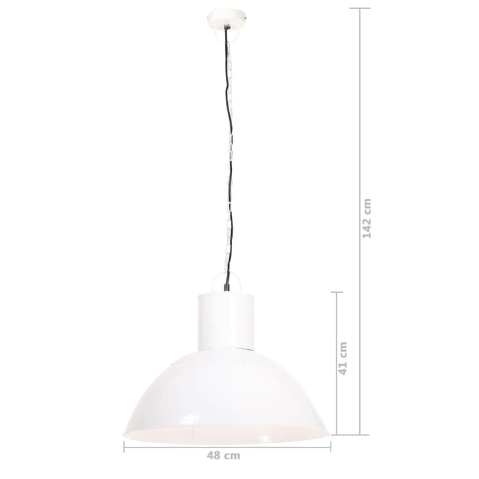 Lampada a Sospensione 25 W Bianca Rotonda 48 cm E27 cod mxl 60293
