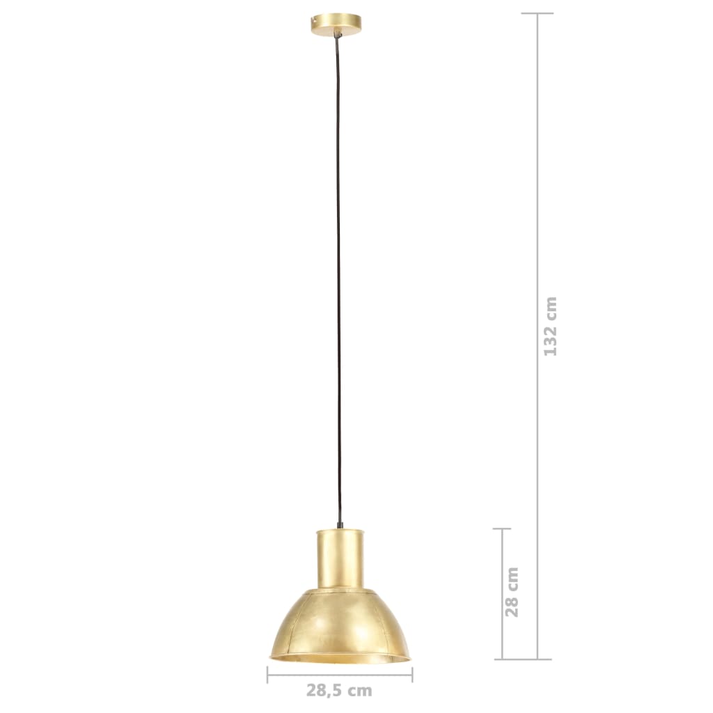 Lampada a Sospensione 25 W Ottone Rotonda 28,5 cm E27 cod mxl 64339