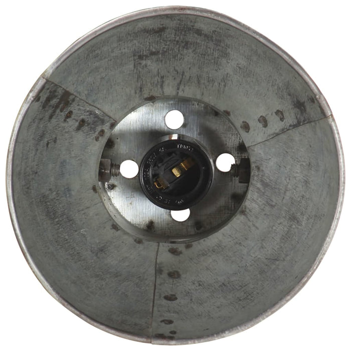 Lampada da Parete Stile Industriale Argento Rotonda E27 cod mxl 55604