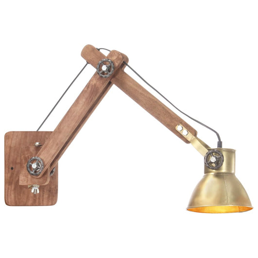 Lampada da Parete Stile Industriale Ottone Rotonda E27cod mxl 128540