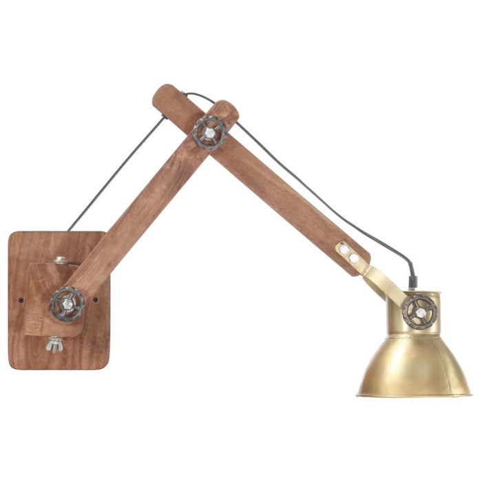 Lampada da Parete Stile Industriale Ottone Rotonda E27 320576