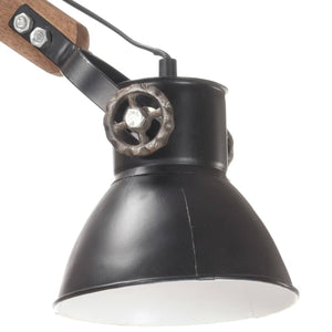 Lampada da Parete Stile Industriale Nera Rotonda E27 320577