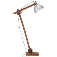 Lampada da Pavimento Argento in Legno Massello di Mango E27 320579