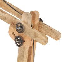 Lampada da Pavimento Bianca in Legno Massello di Mango E27 320582