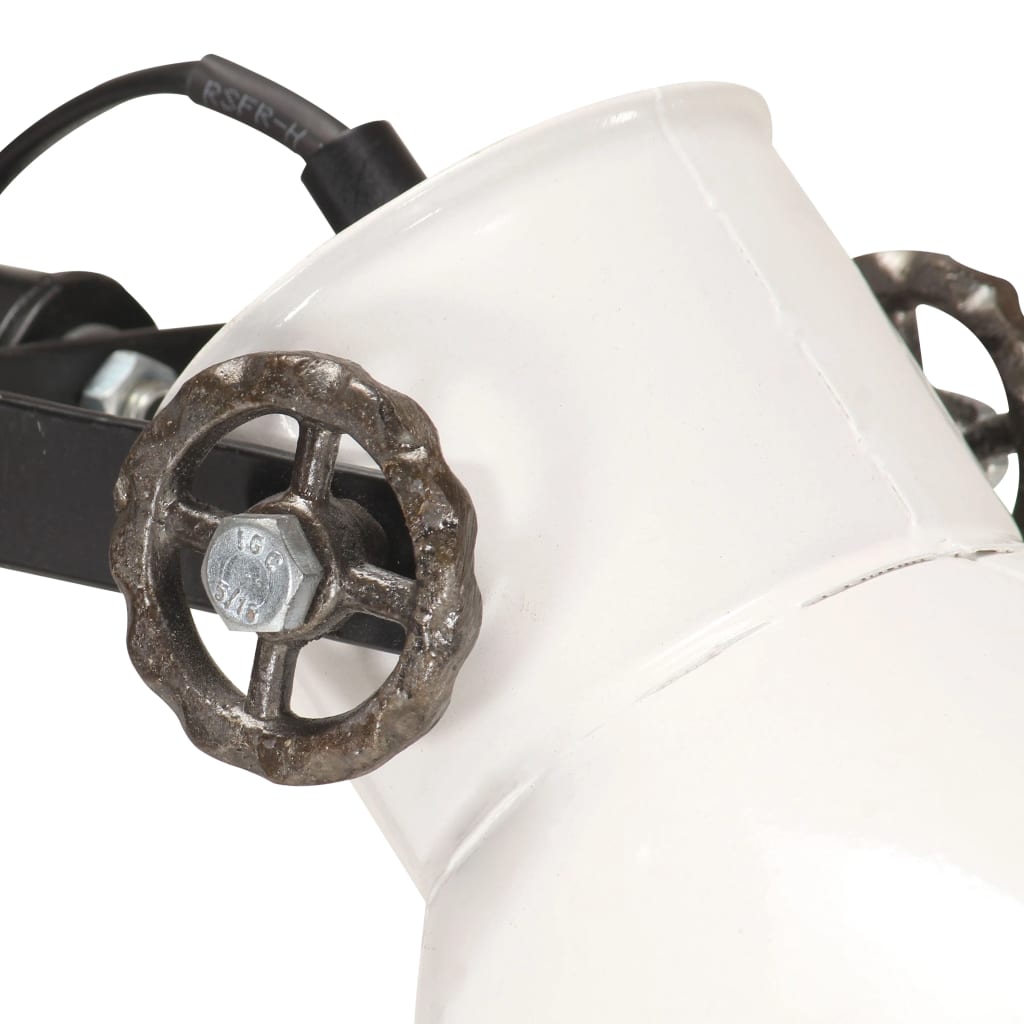 Lampada da Pavimento con 2 Paralumi Bianca E27 in Ghisa cod mxl 72895