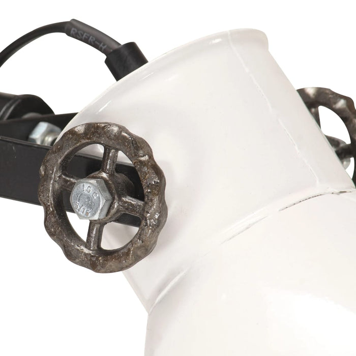 Lampada da Pavimento con 2 Paralumi Bianca E27 in Ghisa cod mxl 72895