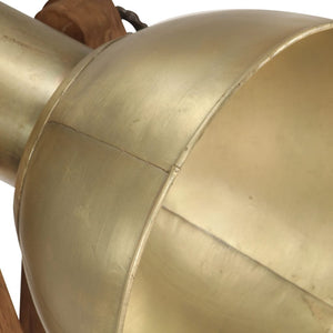 Lampade da Pavimento 3 pz Ottone E27 Legno Massello di Mango 320592