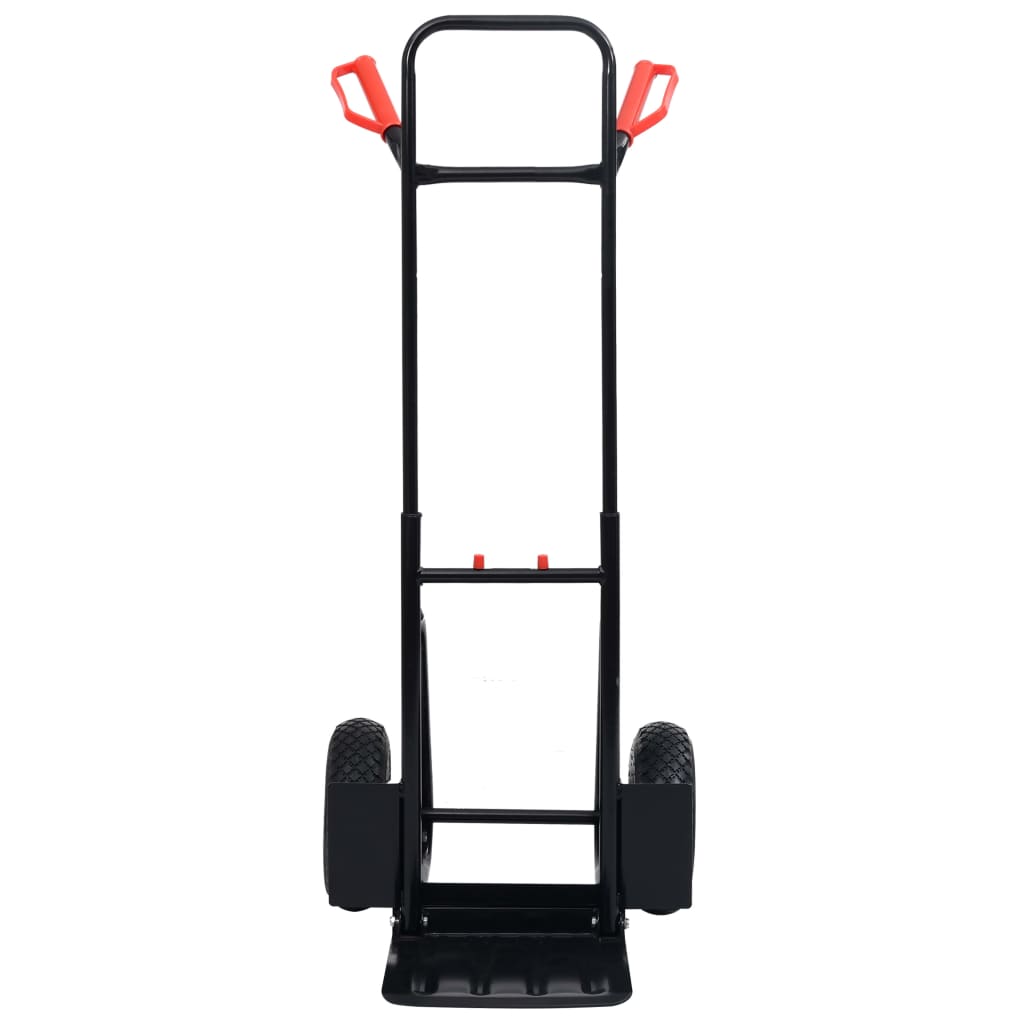 vidaXL Carrello a Mano Telescopico 200 kg Nero e Rosso