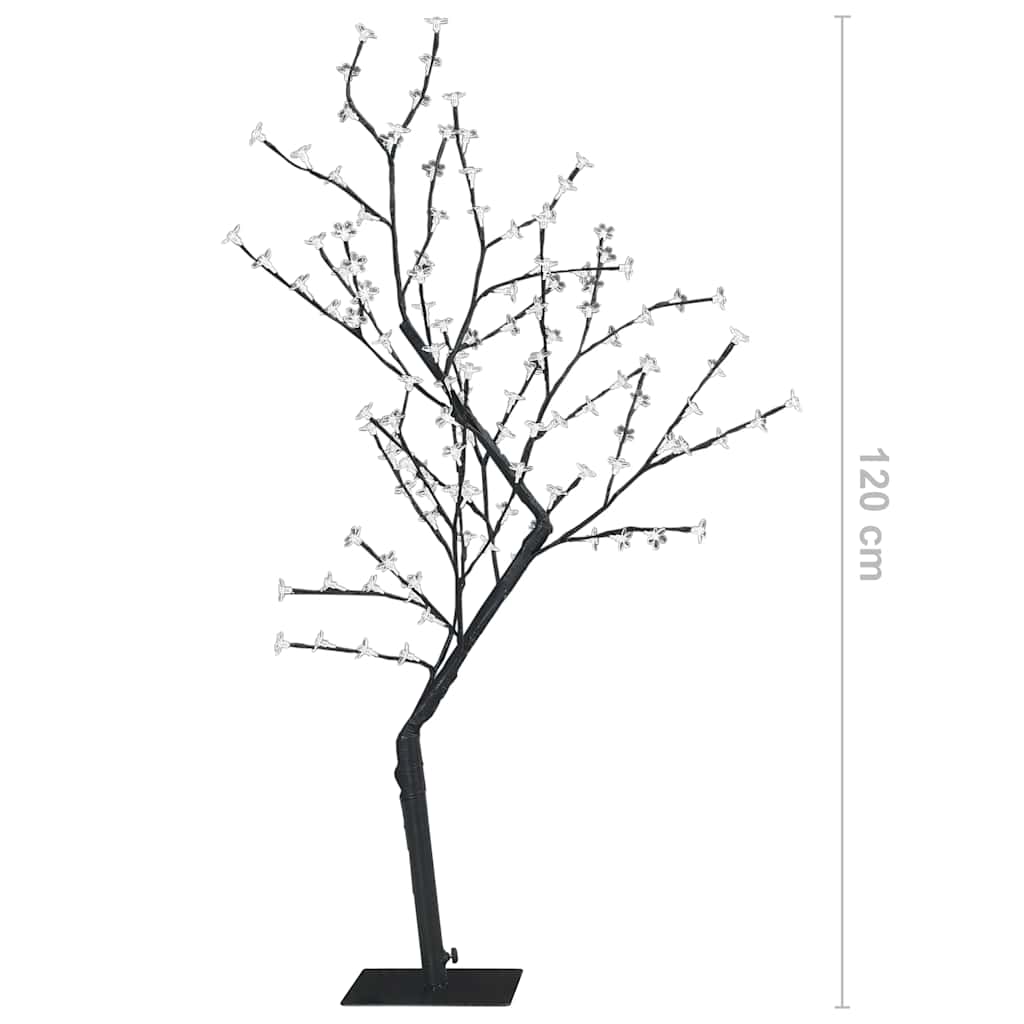 Albero di Natale 128 LED Bianco Caldo Ciliegio in Fiore 120 cm 51259