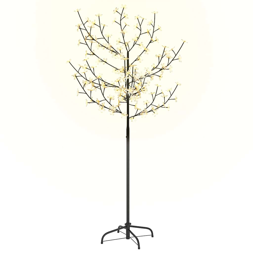 Albero di Natale 120 LED Bianco Caldo Ciliegio in Fiore 150 cm 51262