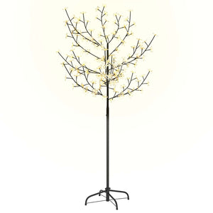 Albero di Natale 120 LED Bianco Caldo Ciliegio in Fiore 150 cm 51262