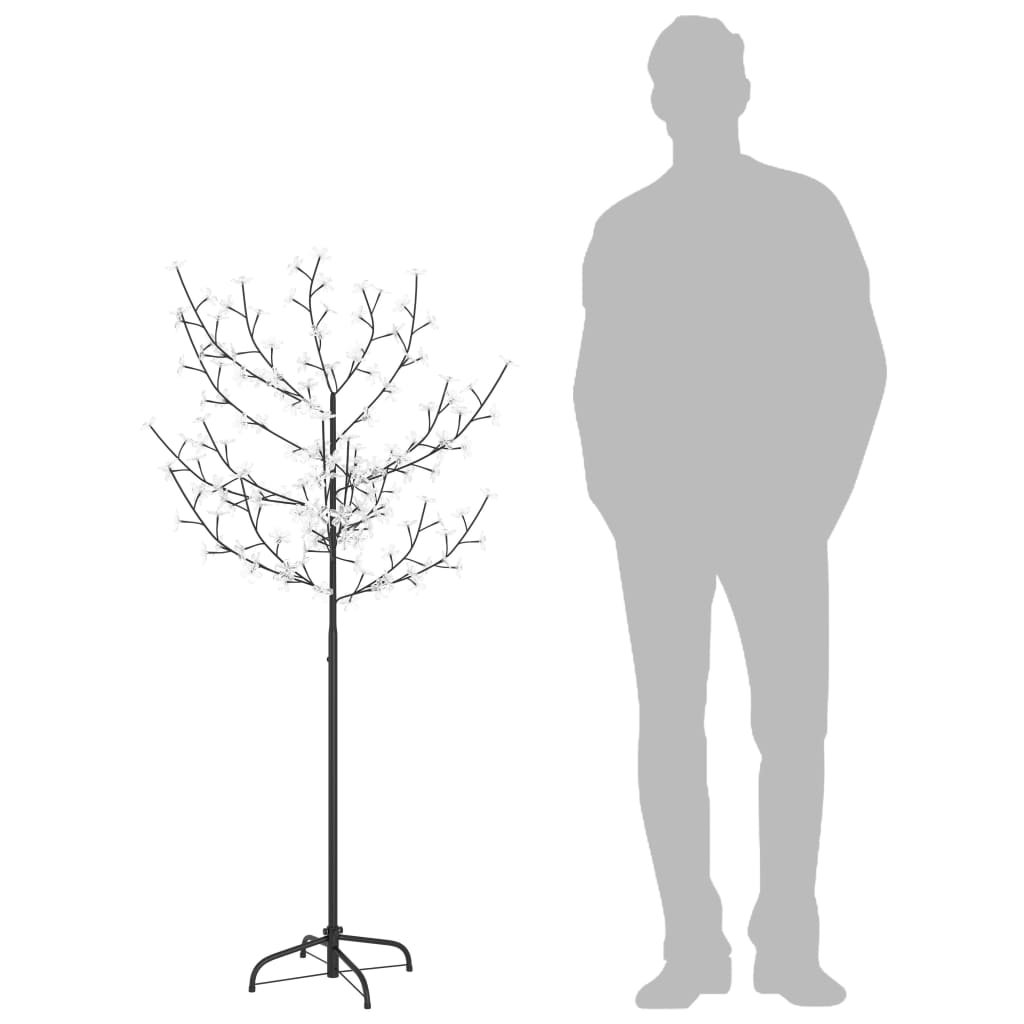 Albero di Natale 120 LED Bianco Caldo Ciliegio in Fiore 150 cm 51262