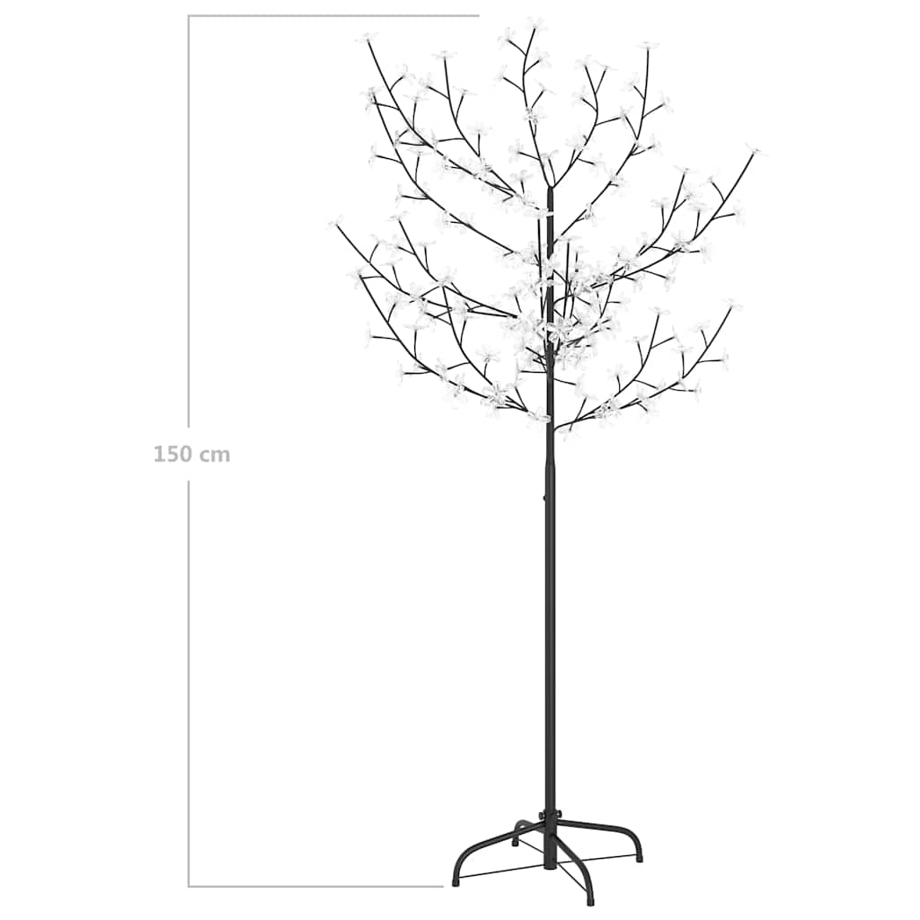 Albero di Natale 120 LED Bianco Caldo Ciliegio in Fiore 150 cm 51262