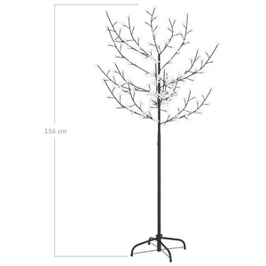 Albero di Natale 120 LED Bianco Caldo Ciliegio in Fiore 150 cm 51262