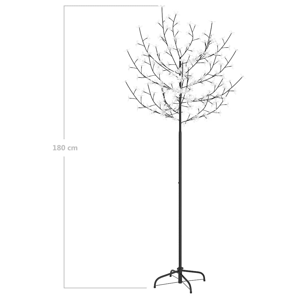 Albero di Natale 200 LED Bianco Freddo Ciliegio in Fiore 180 cm 51266