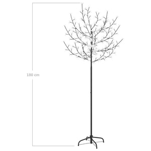 Albero di Natale 200 LED Bianco Freddo Ciliegio in Fiore 180 cm 51266