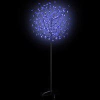 Albero di Natale 200 LED Blu Bianco Ciliegio in Fiore 180 cm