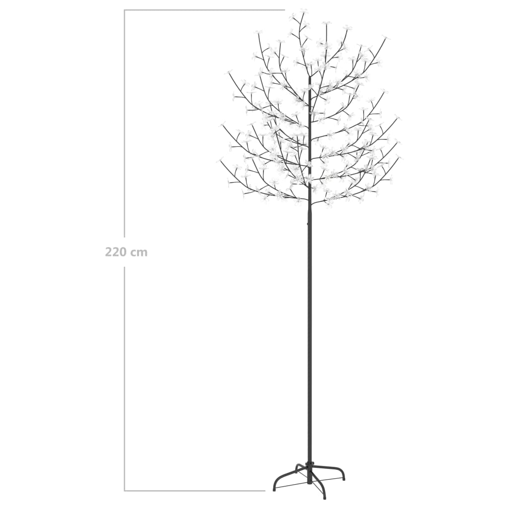 Albero di Natale 220 LED Bianco Freddo Ciliegio in Fiore 220 cm 51269