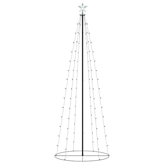 Albero di Natale a Cono con 100 LED Bianco Caldo 70x180 cm 51284