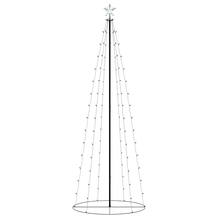 Albero di Natale a Cono con 100 LED Bianco Caldo 70x180 cm 51284
