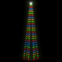 Albero di Natale a Cono con 136 LED Multicolori 70x240 cm 51287