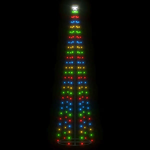 Albero di Natale a Cono con 136 LED Multicolori 70x240 cm 51287