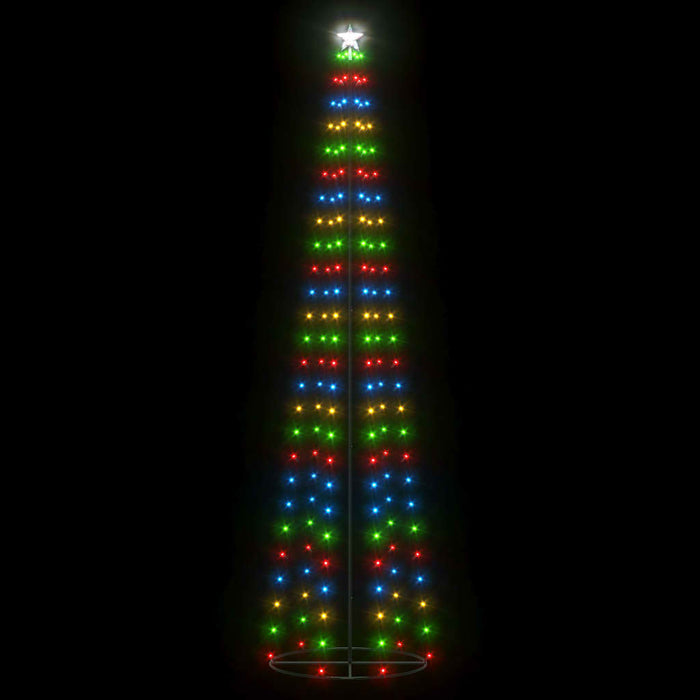 Albero di Natale a Cono con 136 LED Multicolori 70x240 cm 51287