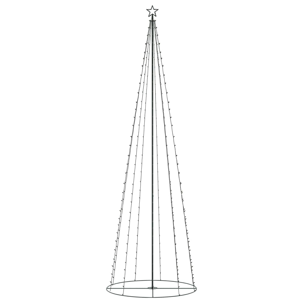 Albero di Natale a Cono con 330 LED Bianco Caldo 100x300 cm 51288