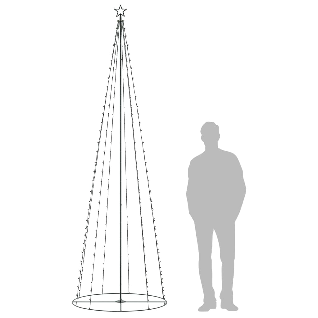 Albero di Natale a Cono con 330 LED Bianco Caldo 100x300 cm 51288