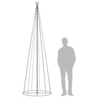 Albero di Natale a Cono con 330 LED Bianco Caldo 100x300 cm 51288