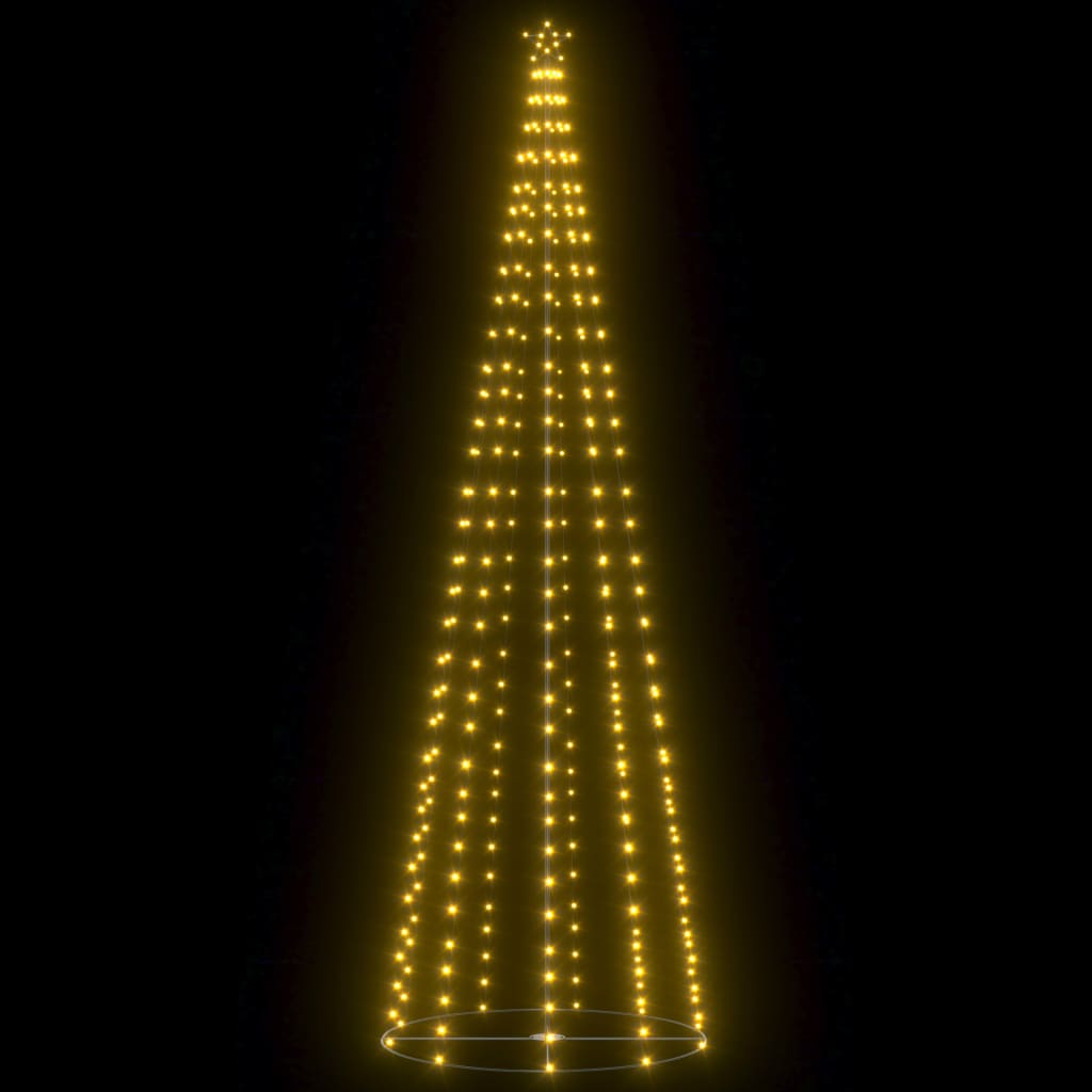 Albero di Natale a Cono con 330 LED Bianco Caldo 100x300 cm 51288
